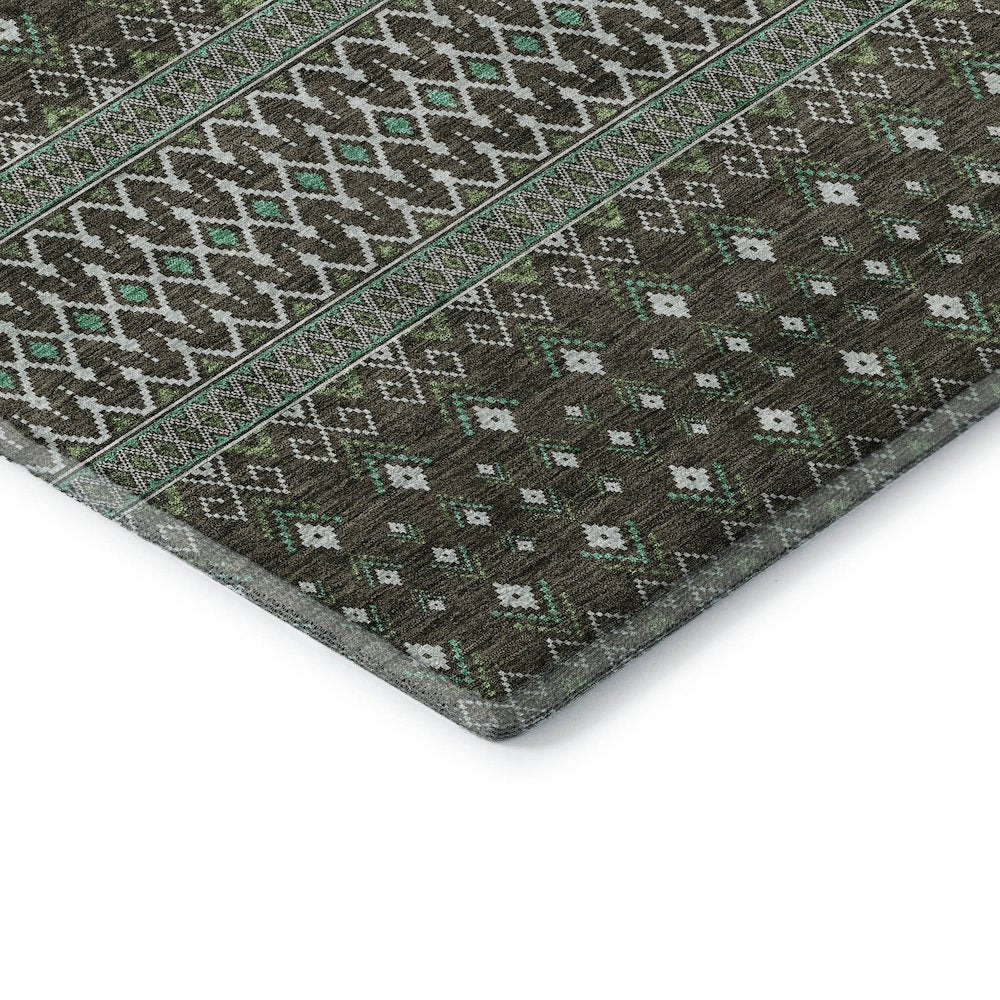 Premium Machine Washable Mayfield AMF708 Brown 3' x 5' Rug