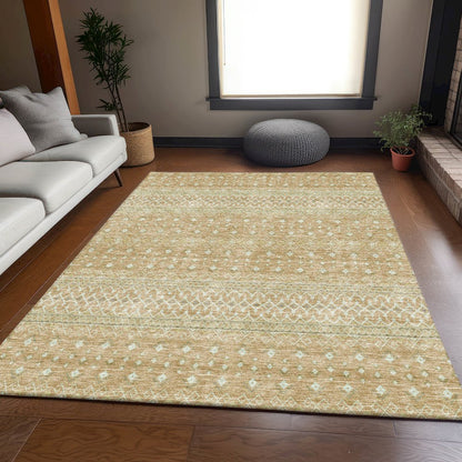 Premium Machine Washable Mayfield AMF709 Copper 8' x 10' Rug