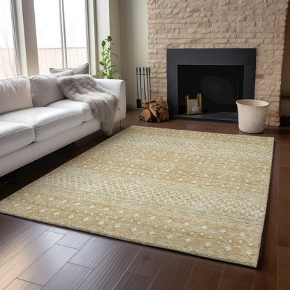 Premium Machine Washable Mayfield AMF709 Copper 8' x 10' Rug