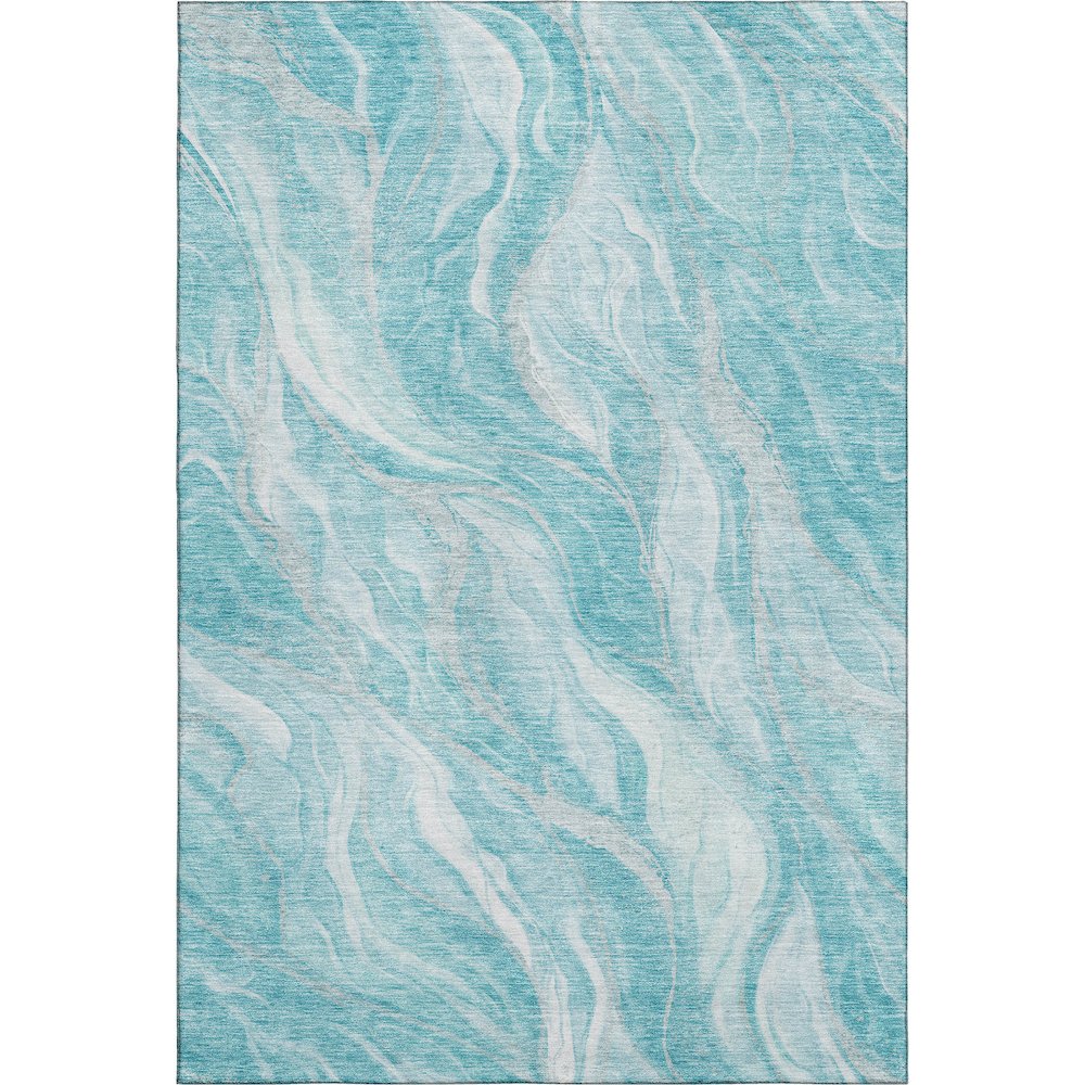 Premium Machine Washable Mayfield AMF720 Teal 8' x 10' Rug