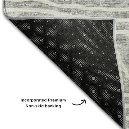 Premium Machine Washable Mayfield AMF730 Gray 3' x 5' Rug