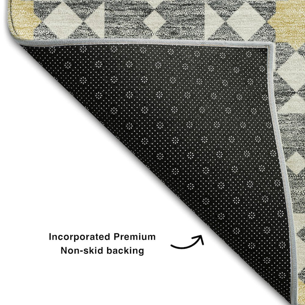 Premium Machine Washable Mayfield AMF734 Gray 3' x 5' Rug