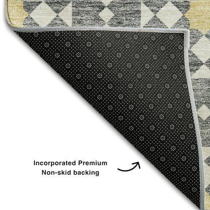 Premium Machine Washable Mayfield AMF734 Gray 3' x 5' Rug
