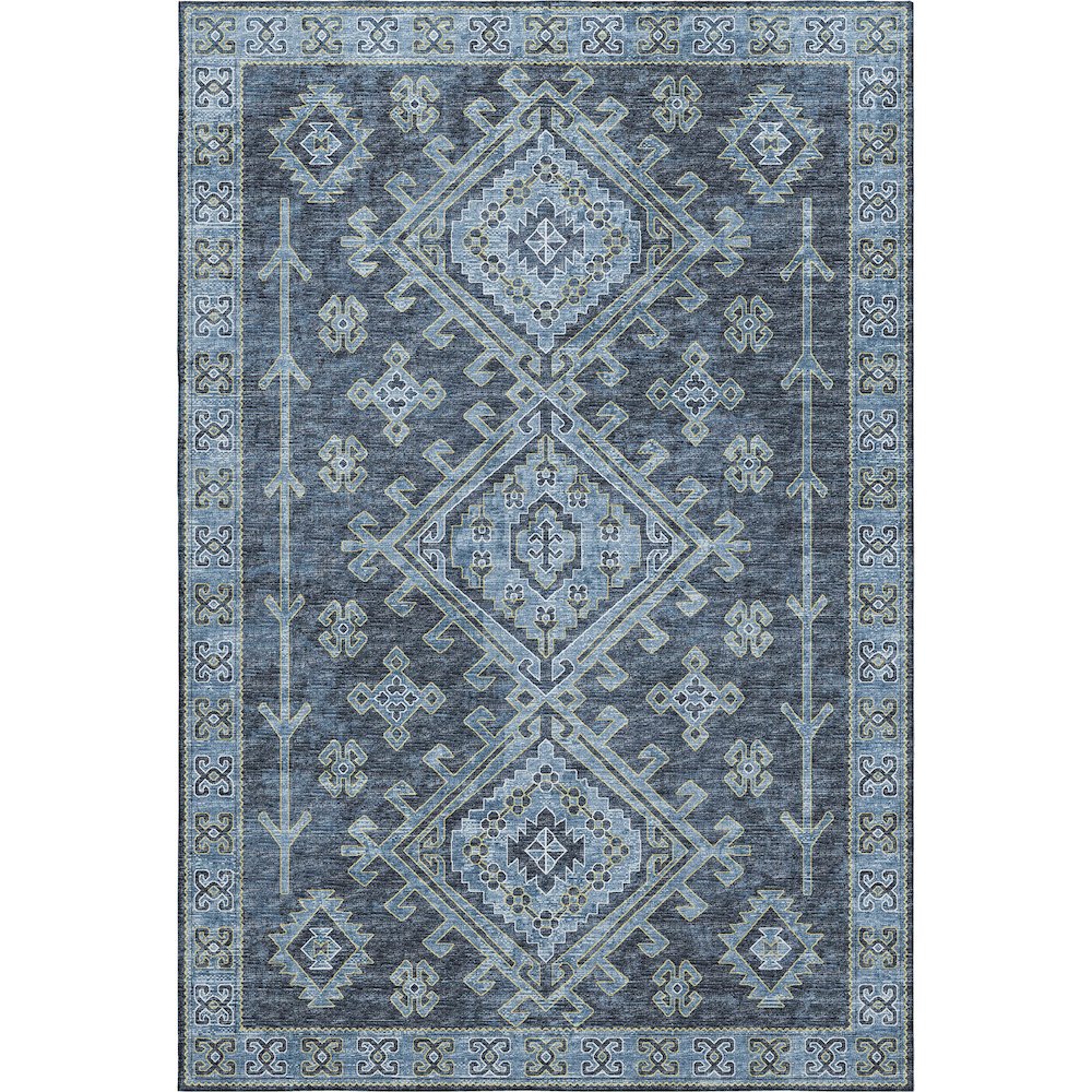 Premium Machine Washable Mayfield  Blue 8' x 10' Rug