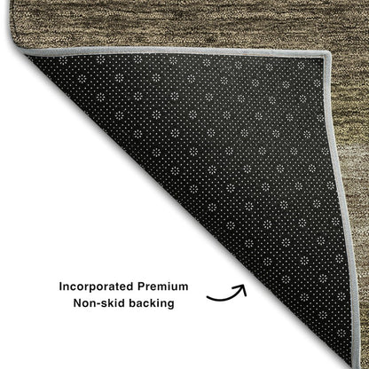 Premium Machine Washable Mayfield AMF740 Brown 3' x 5' Rug