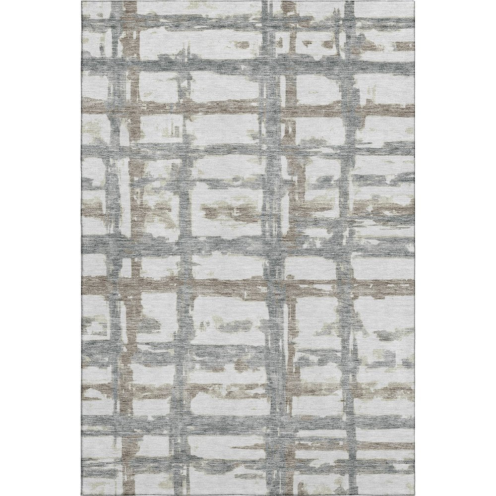 Premium Machine Washable Mayfield AMF745 Silver 8' x 10' Rug