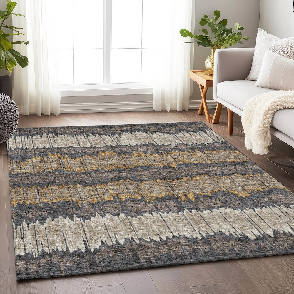 Premium Machine Washable Mayfield AMF755 Fudge 8' x 10' Rug