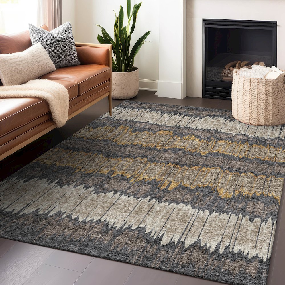 Premium Machine Washable Mayfield AMF755 Fudge 8' x 10' Rug