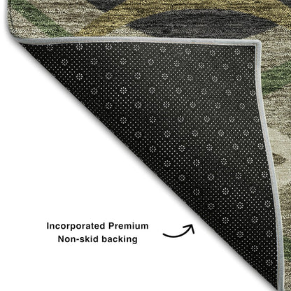 Premium Machine Washable Mayfield AMF757 Taupe 3' x 5' Rug