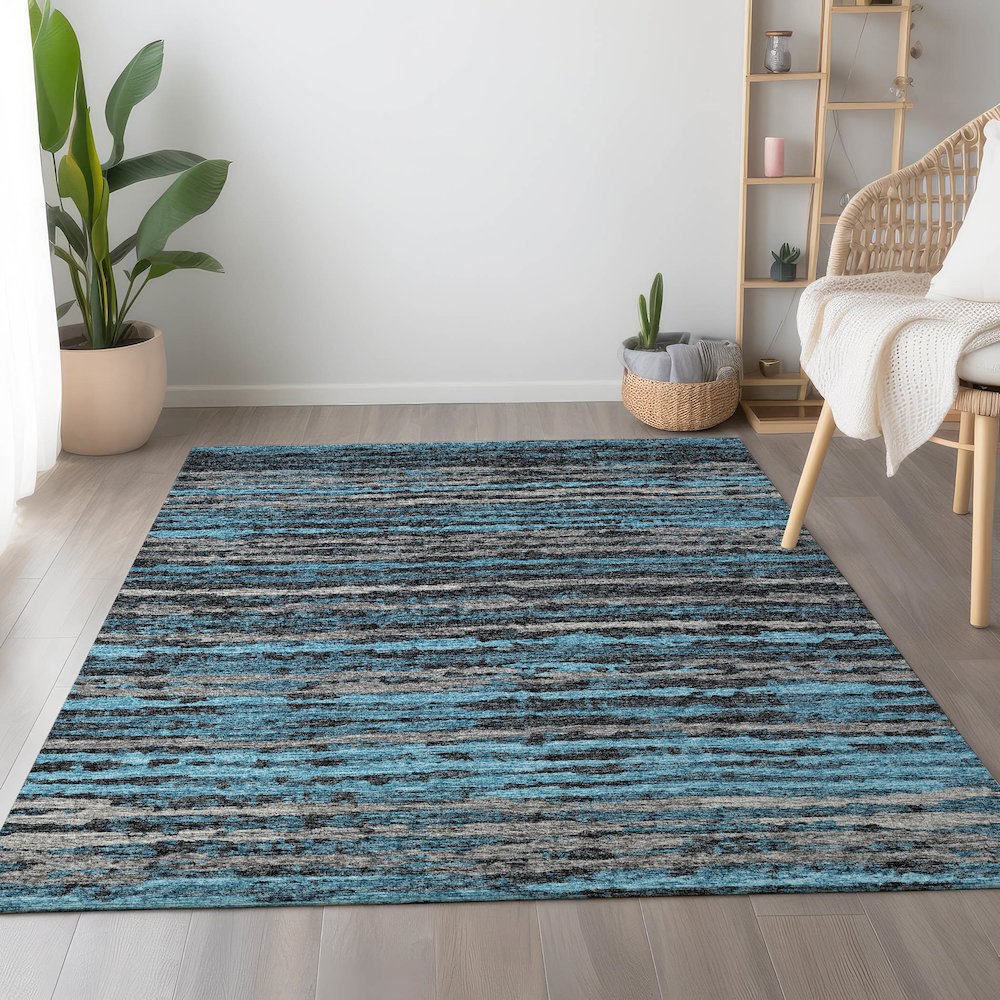 Premium Machine Washable Mayfield  Peacock 8' x 10' Rug