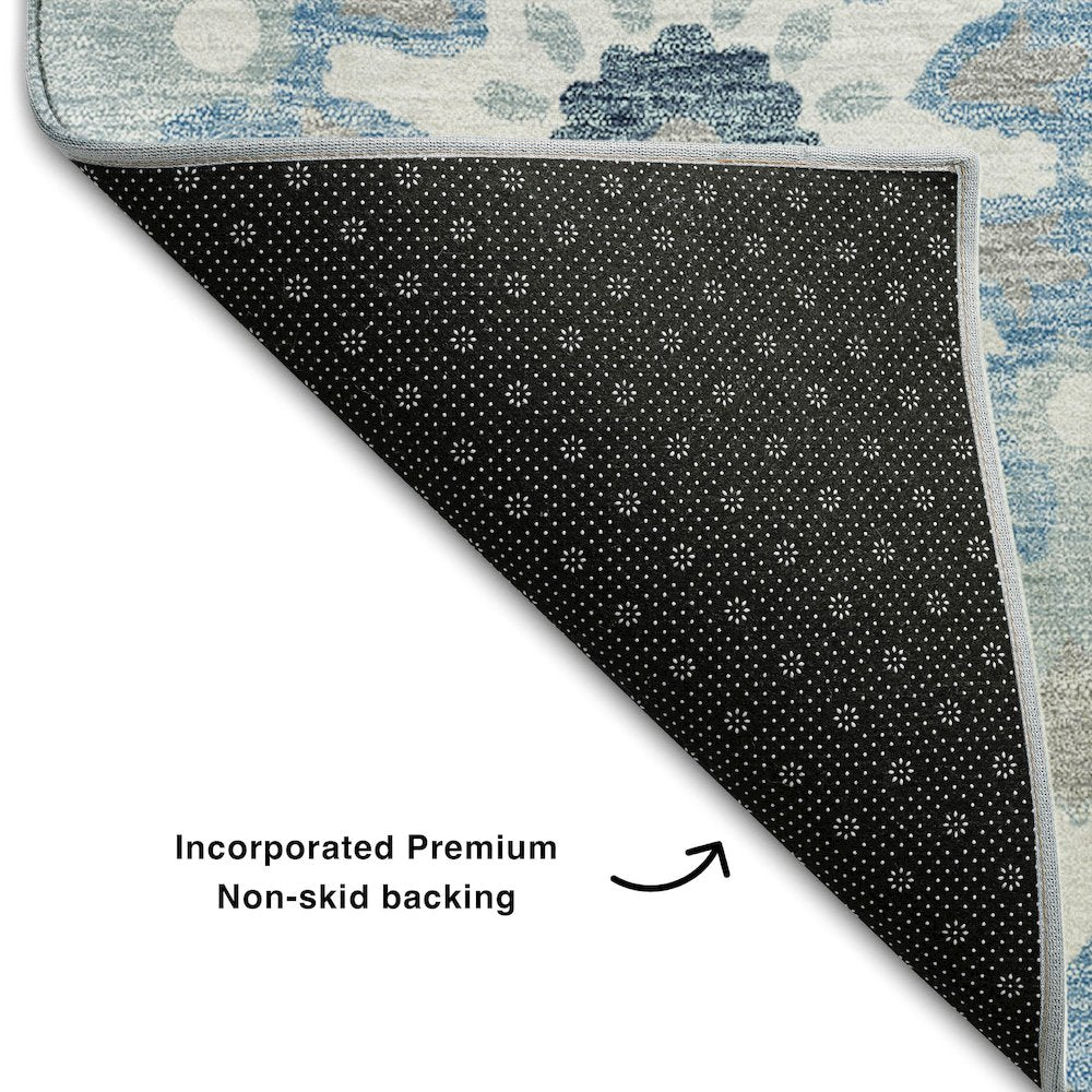 Premium Machine Washable Mayfield AMF763 Sky 3' x 5' Rug