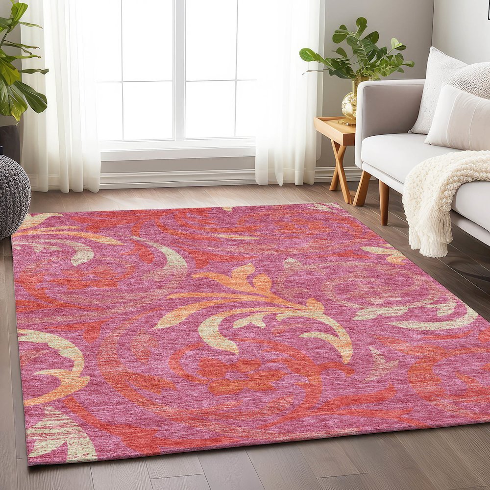Premium Machine Washable Mayfield AMF764 Blush 8' x 10' Rug