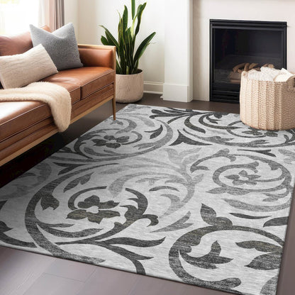 Premium Machine Washable Mayfield AMF764 Gray 8' x 10' Rug