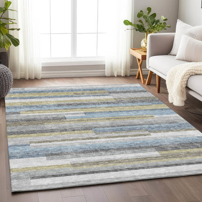 Premium Machine Washable Mayfield AMF766 Gray 8' x 10' Rug