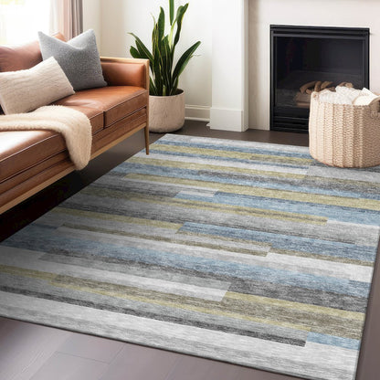 Premium Machine Washable Mayfield AMF766 Gray 8' x 10' Rug