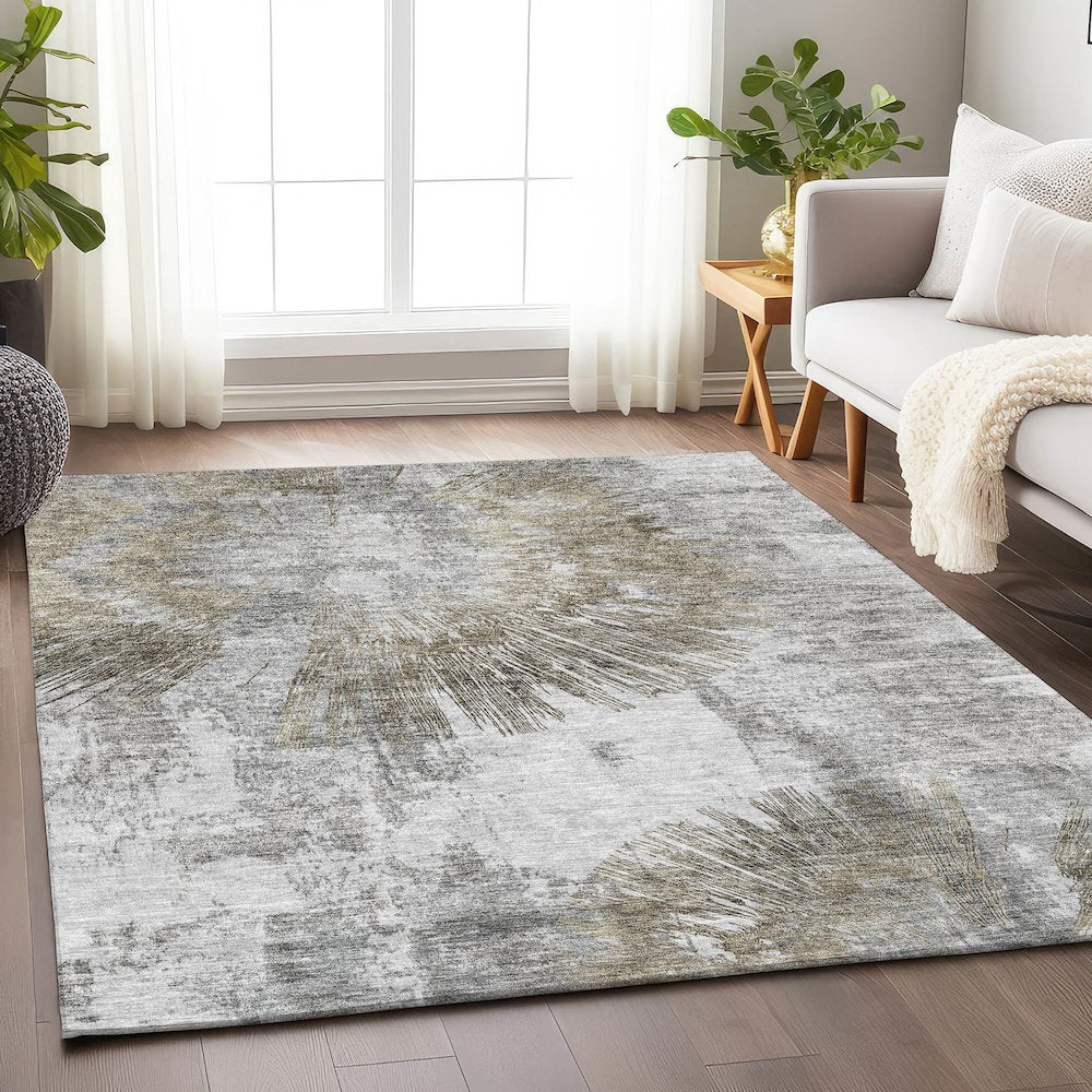 Premium Machine Washable Mayfield AMF773 Taupe 8' x 10' Rug