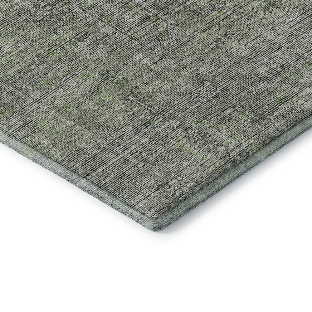 Premium Machine Washable Mayfield AMF790 Green 3' x 5' Rug