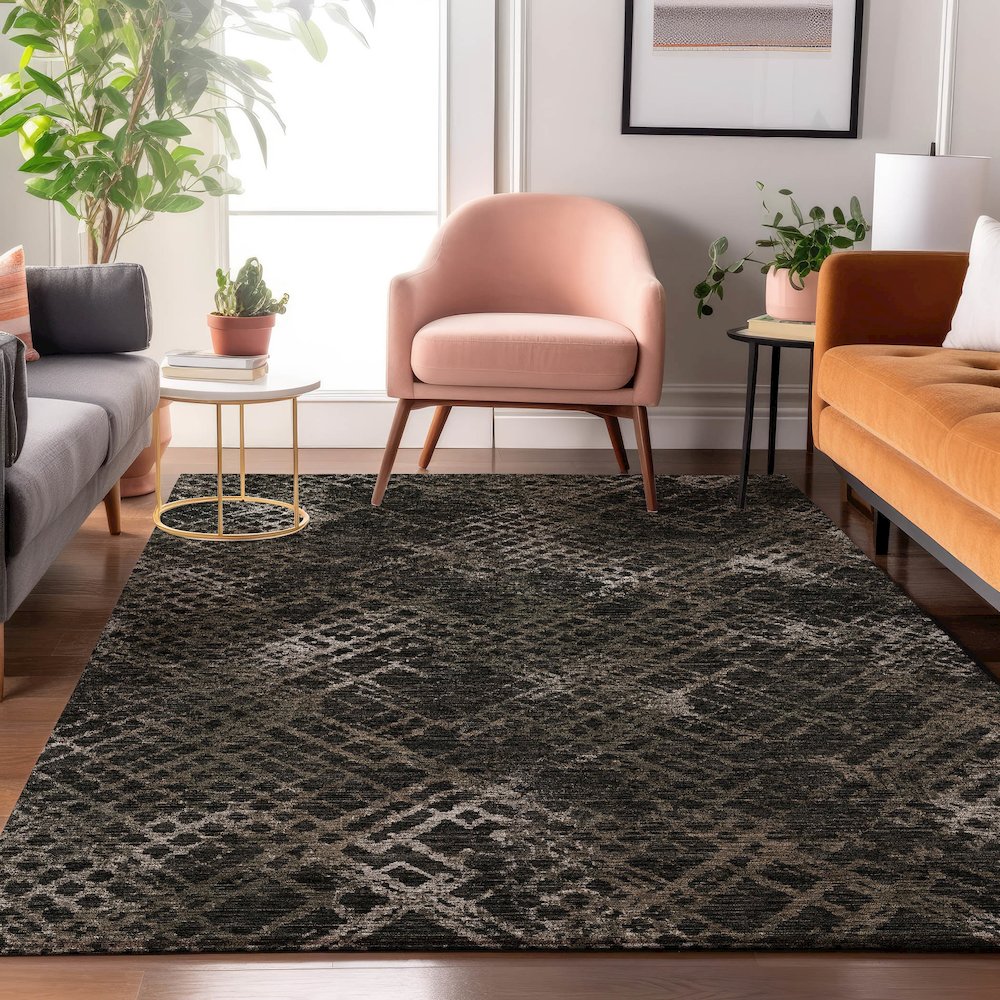 Premium Machine Washable Mayfield AMF825 Fudge 8' x 10' Rug