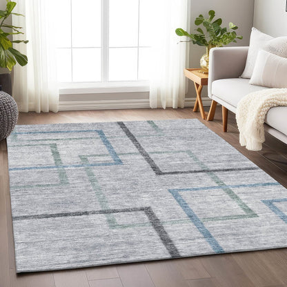 Premium Machine Washable Mayfield AMF826 Gray 8' x 10' Rug