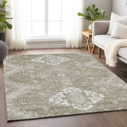 Premium Machine Washable Mayfield AMF847 Taupe 8' x 10' Rug
