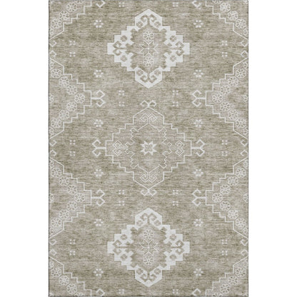 Premium Machine Washable Mayfield AMF847 Taupe 8' x 10' Rug