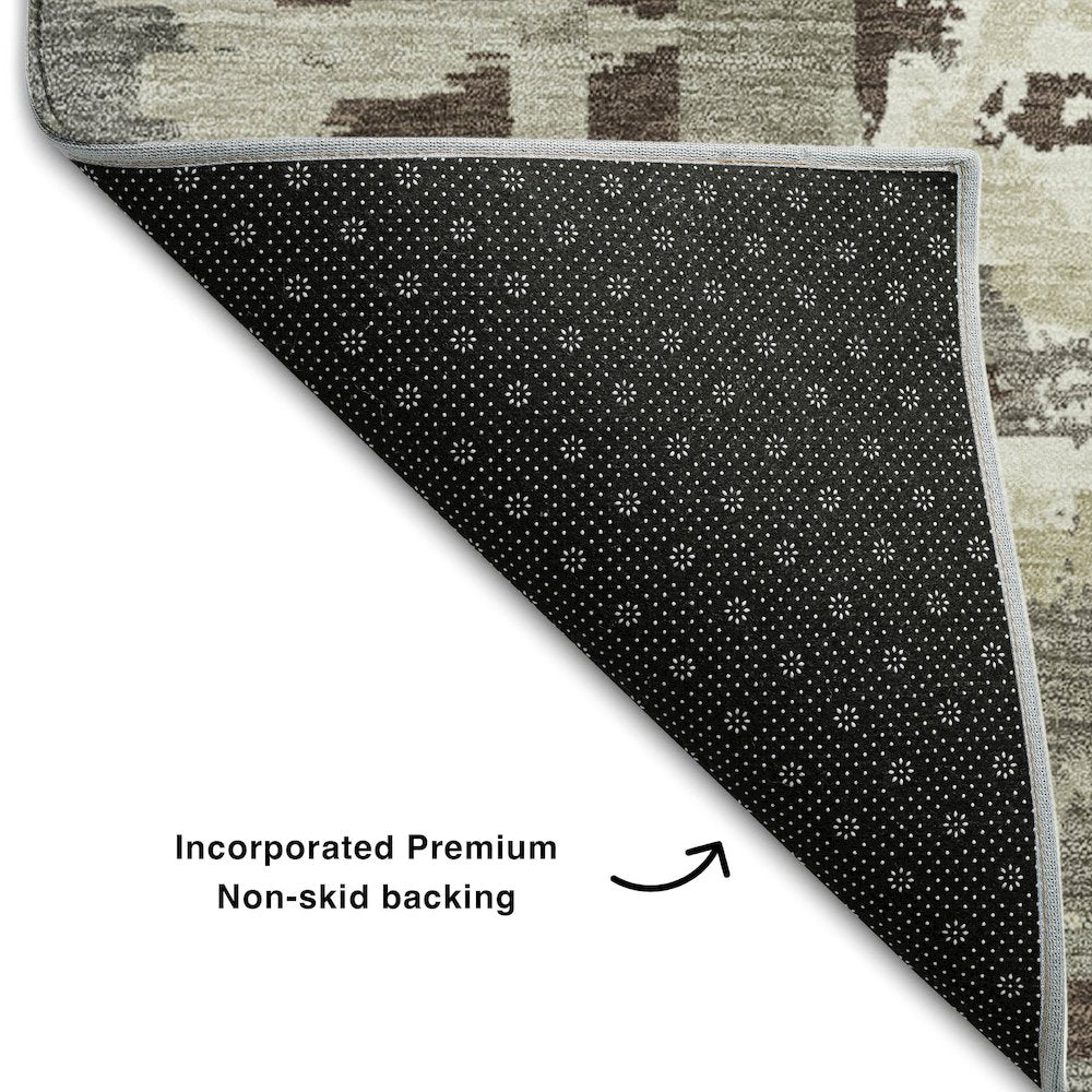 Premium Machine Washable Mayfield AMF855 Tan 3' x 5' Rug