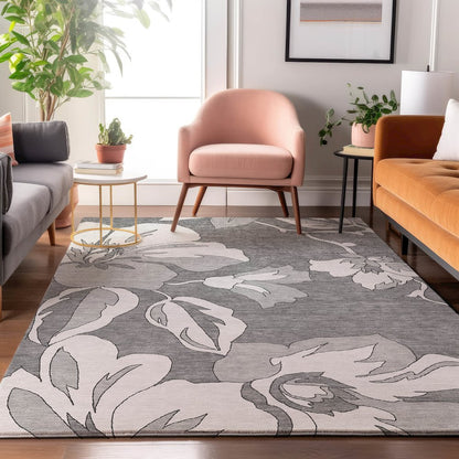 Premium Machine Washable Mayfield AMF857 Gray 8' x 10' Rug