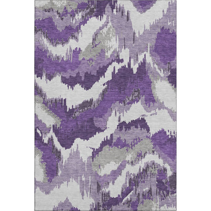 Premium Machine Washable Mayfield AMF865 Purple 8' x 10' Rug