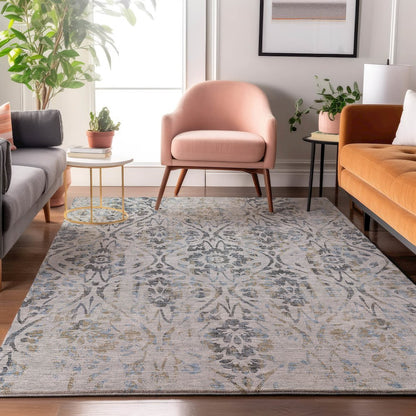 Premium Machine Washable Mayfield AMF868 Gray 8' x 10' Rug