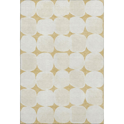 Premium Machine Washable Mayfield AMF870 Gold 8' x 10' Rug