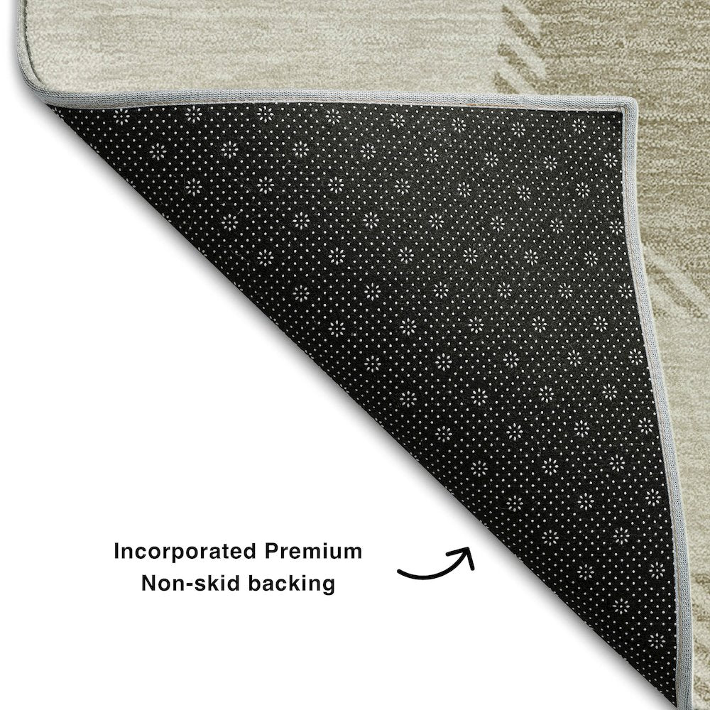 Premium Machine Washable Mayfield AMF870 Taupe 3' x 5' Rug
