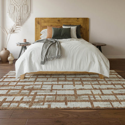 Premium Machine Washable Mayfield AMF872 Paprika 8' x 10' Rug
