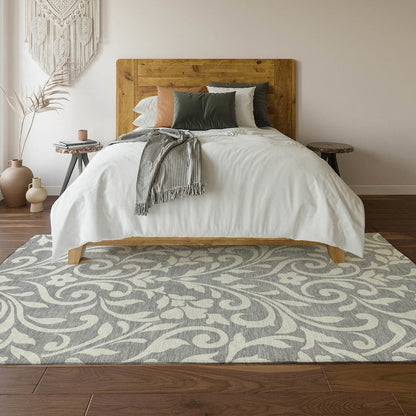 Premium Machine Washable Mayfield AMF875 Gray 8' x 10' Rug