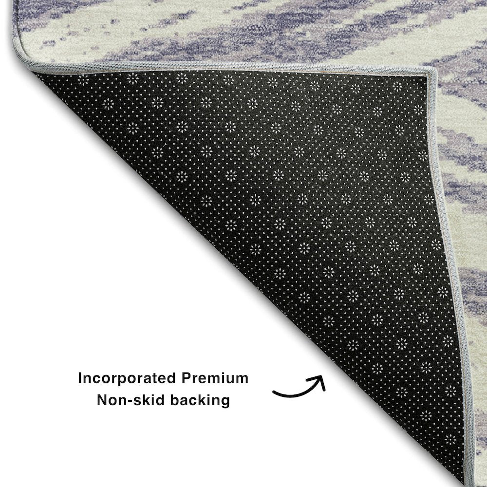 Premium Machine Washable Mayfield AMF876 Lavender 3' x 5' Rug