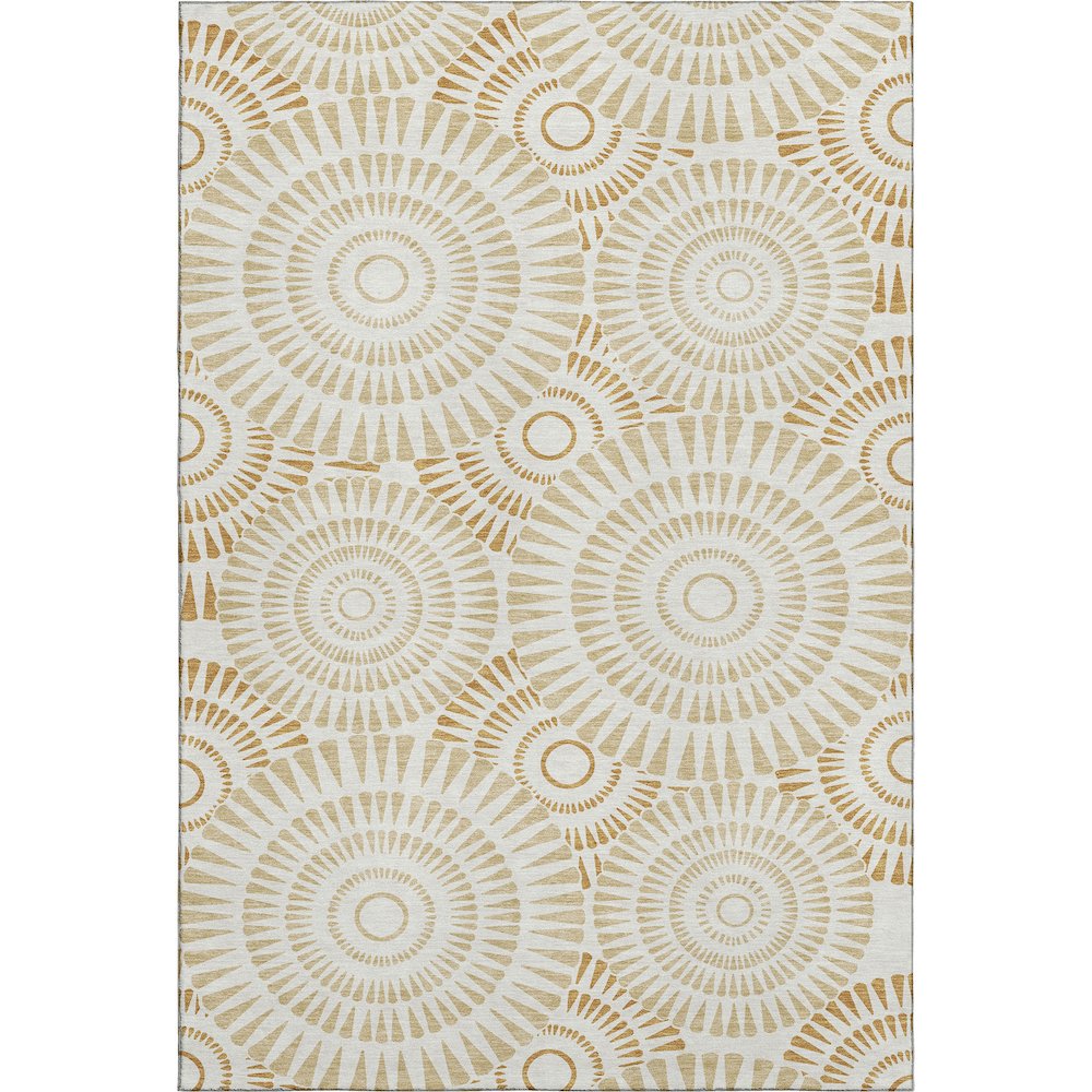 Premium Machine Washable Mayfield AMF877 Gold 8' x 10' Rug
