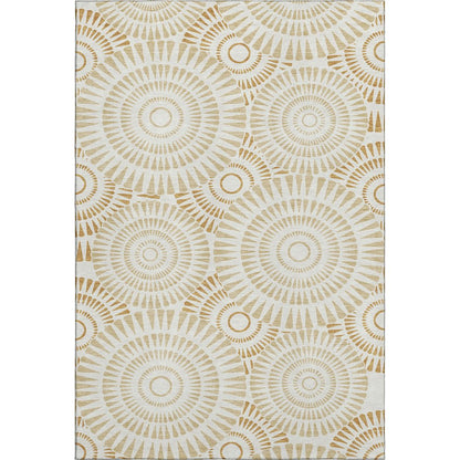 Premium Machine Washable Mayfield AMF877 Gold 8' x 10' Rug