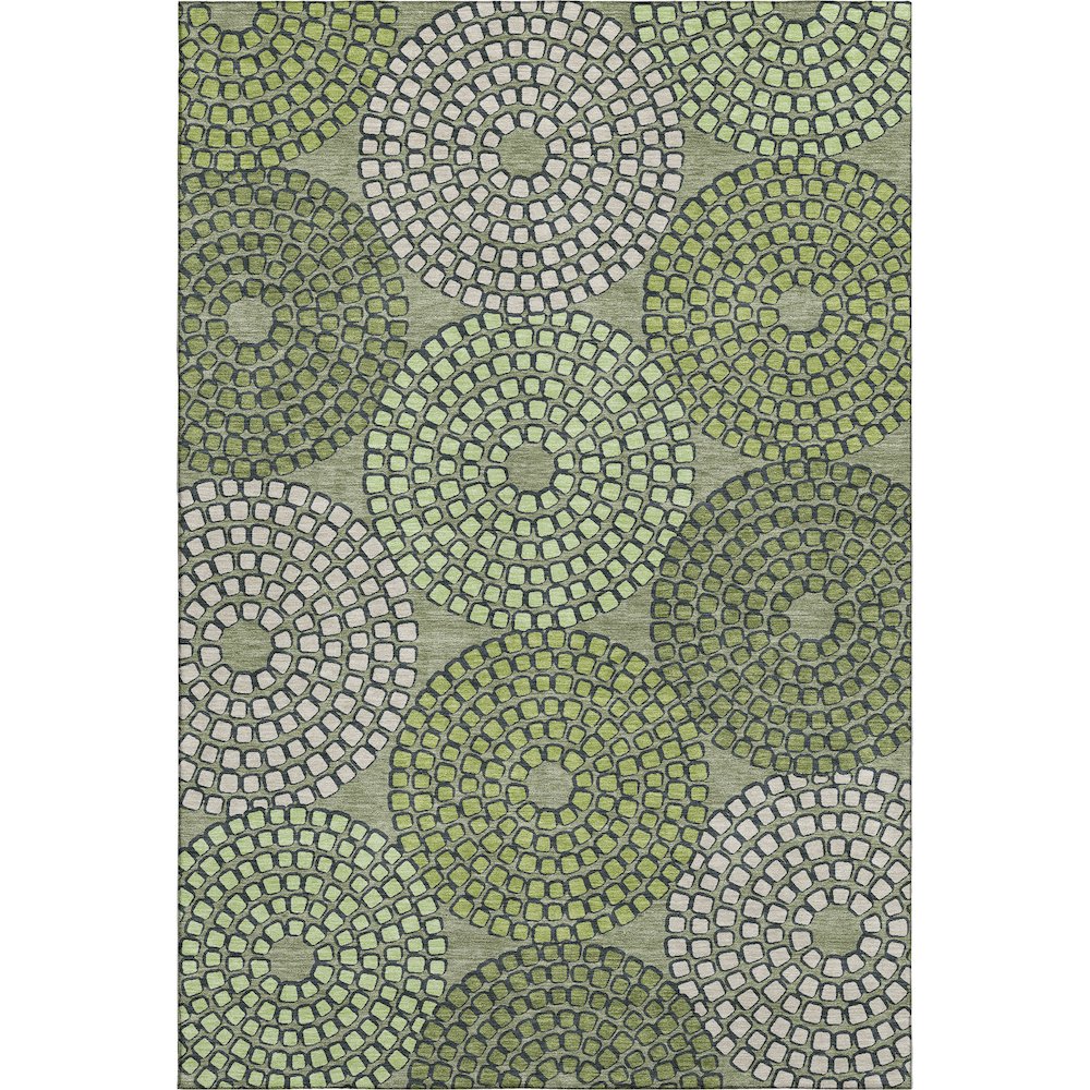 Premium Machine Washable Mayfield AMF882 Olive 8' x 10' Rug