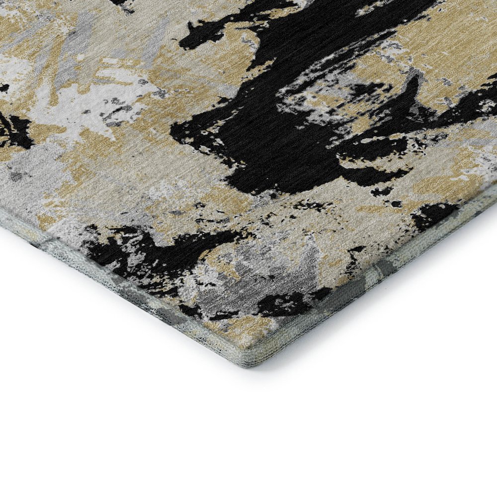 Premium Machine Washable Mayfield AMF885 Black 3' x 5' Rug