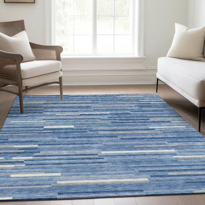 Premium Machine Washable Mayfield AMF894 Sky 8' x 10' Rug