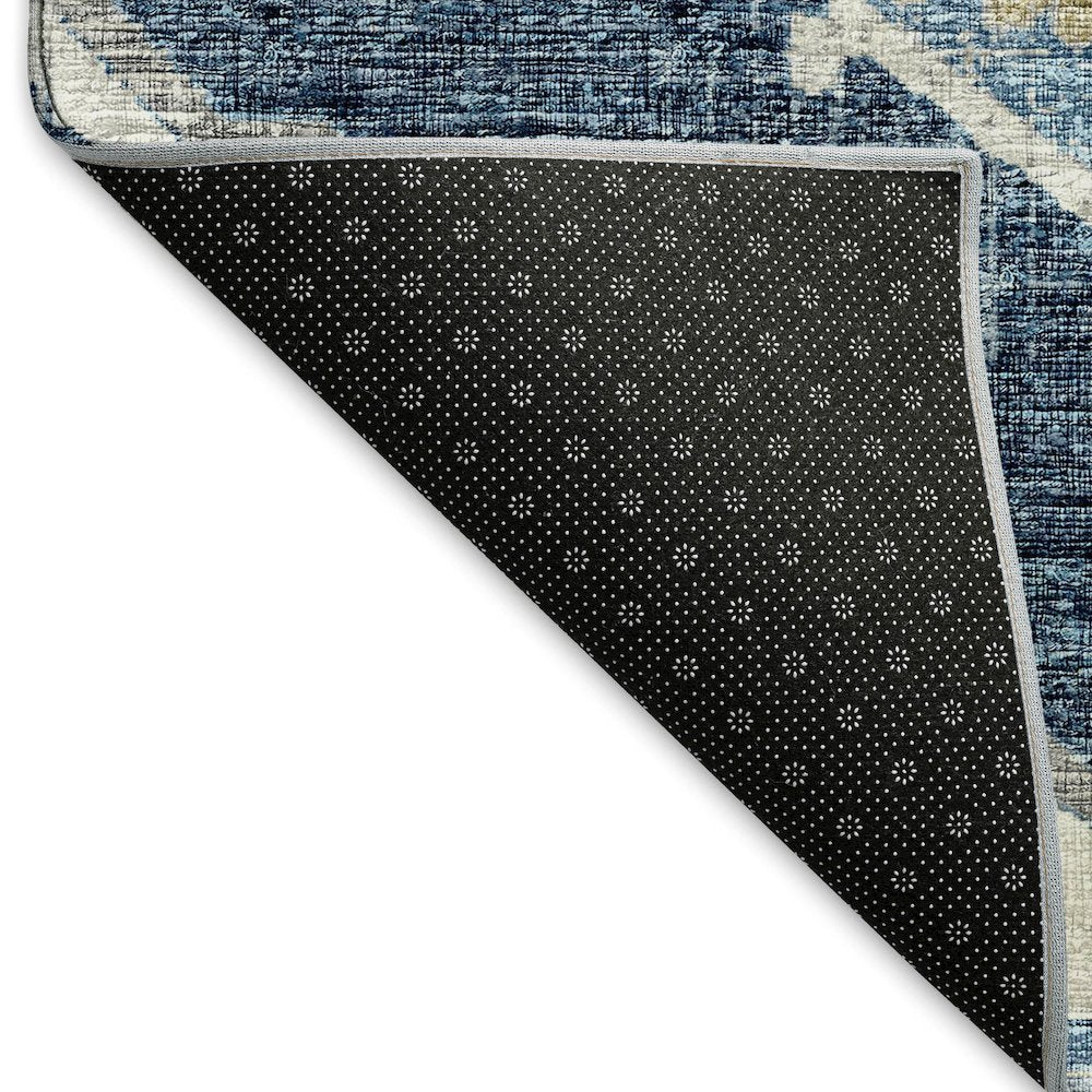 Premium Machine Washable Mayfield  Blue 3' x 5' Rug