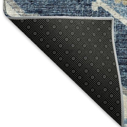 Premium Machine Washable Mayfield  Blue 3' x 5' Rug