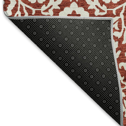 Premium Machine Washable Mayfield AMF920 Red 3' x 5' Rug