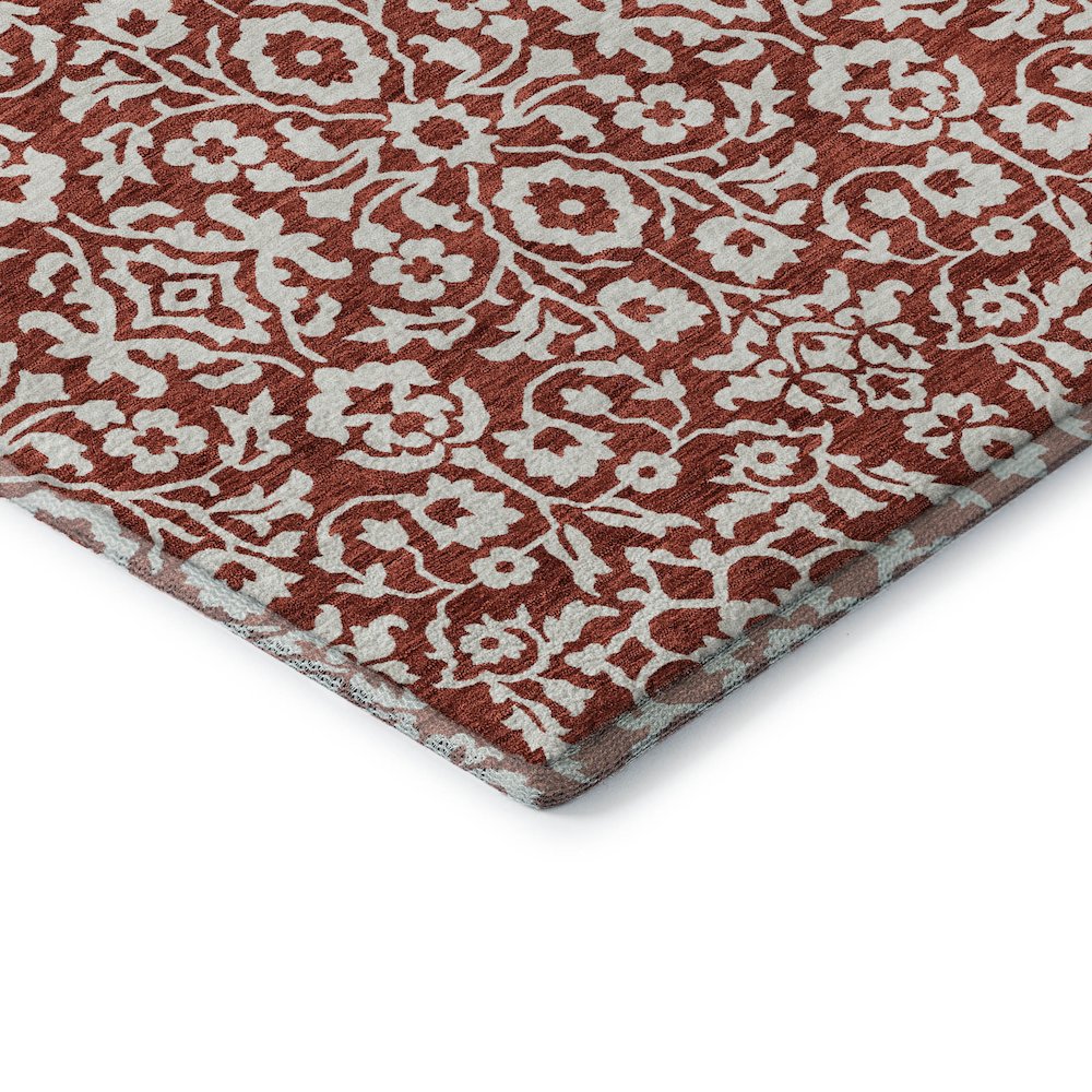 Premium Machine Washable Mayfield AMF920 Red 3' x 5' Rug