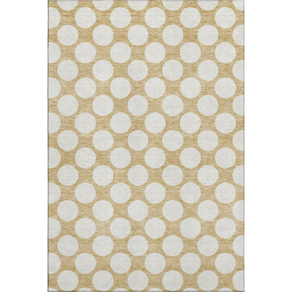 Premium Machine Washable Mayfield AMF921 Gold 8' x 10' Rug
