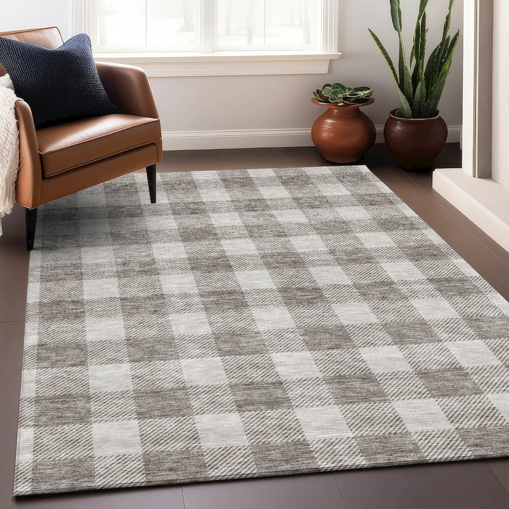 Premium Machine Washable Mayfield AMF923 Taupe 8' x 10' Rug
