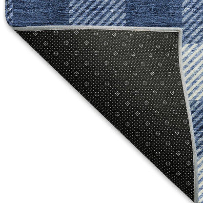 Premium Machine Washable Mayfield AMF924 Navy 3' x 5' Rug