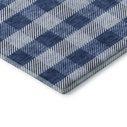 Premium Machine Washable Mayfield AMF924 Navy 3' x 5' Rug