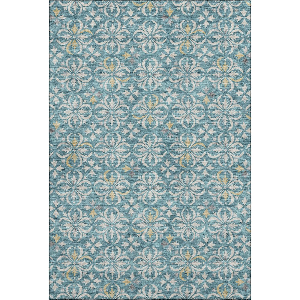 Premium Machine Washable Mayfield AMF930 Teal 8' x 10' Rug