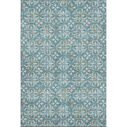 Premium Machine Washable Mayfield AMF930 Teal 8' x 10' Rug