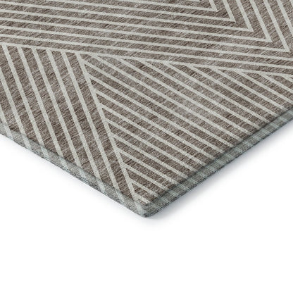 Premium Machine Washable Mayfield AMF937 Taupe 3' x 5' Rug